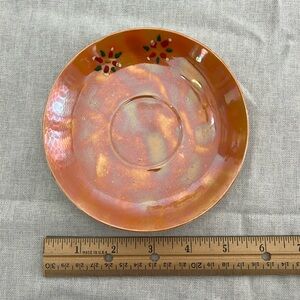Vintage Luster Ware Orange Saucer